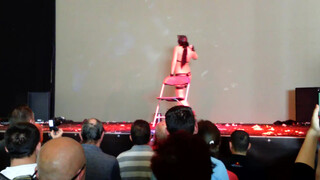 5. Catwoman strips (5:45, “Betty Benetti Catwoman Eropolis 2015 Tours”)