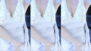 A sexy Chinese dancer red panty dance