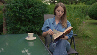 2. Girl pees her jeans at 1:00, boob visible in “Coffee and wet jeans in nature … #wetlook #model #jeans”