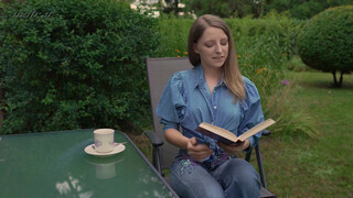 3. Girl pees her jeans at 1:00, boob visible in “Coffee and wet jeans in nature … #wetlook #model #jeans”