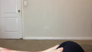 3. Sexy yoga challenge with cheeky shorts