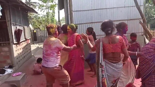 Holi touching women’s