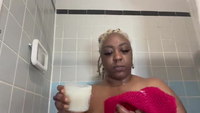 Ebony BBW Shower Routine | Nude Video on YouTube | nudeleted.com