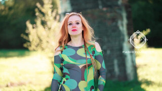 5. Fashion Model Inga | Upskirt pussy lips.