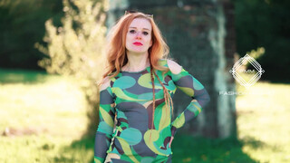 Fashion Model Inga | Upskirt pussy lips.