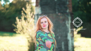 8. Fashion Model Inga | Upskirt pussy lips.