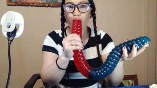 10. Gummy worm deep throat