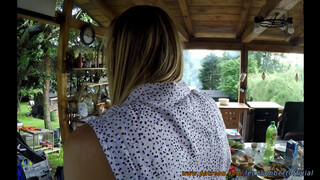 9. 02:17 raises skirt and play with bare ass and lots of upskirts during the video