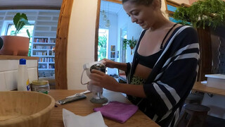 1. Young woman show a Nipple slip at 16:51