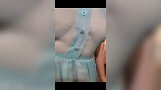 3. Dainty rascal dancing with Vintage late sheer chiffon Gown