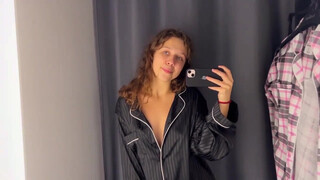 4. See-through Clothes and Lingerie haul | exposed nip @2:10 MayCurlyGirl
