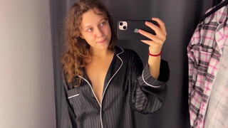 5. See-through Clothes and Lingerie haul | exposed nip @2:10 MayCurlyGirl