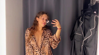 8. See-through Clothes and Lingerie haul | exposed nip @2:10 MayCurlyGirl