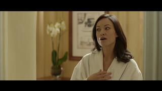 3. Olivia Wilde disrobes in front of Liam Neeson in a hotel hallway (boobs visible at 0:58)