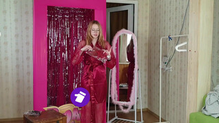 6. Nerd showing nips & snatch in sheer bra and panties 7:07