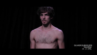 Nude artistic expression on stage.