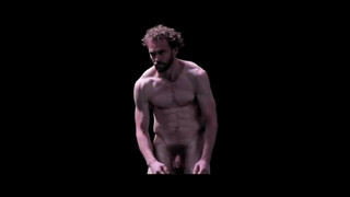 1. Nude artistic expression on stage.
