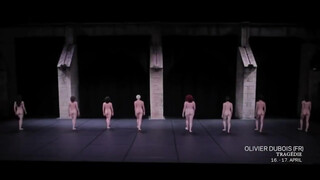 3. Nude artistic expression on stage.
