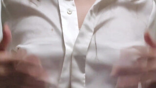Visible hard nipples and touching throughout the whole video