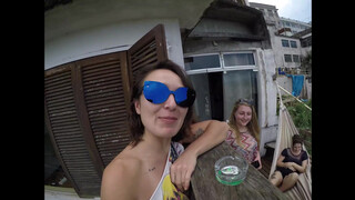 3. Topless on roof top hot tub in Brazil (2:44)