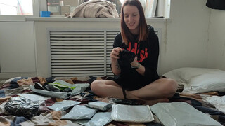 Unboxing packages with Aliexpress that have lots of underwear for me