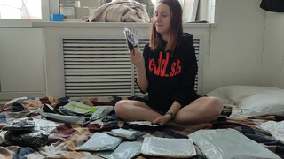 6. Unboxing packages with Aliexpress that have lots of underwear for me