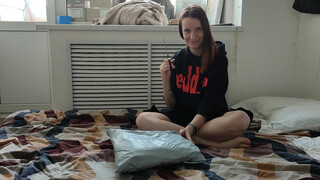 1. Unboxing packages with Aliexpress that have lots of underwear for me