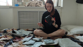 2. Unboxing packages with Aliexpress that have lots of underwear for me