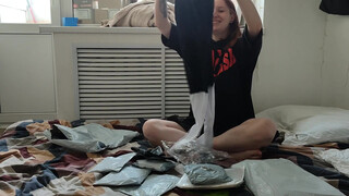 3. Unboxing packages with Aliexpress that have lots of underwear for me