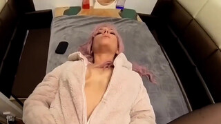 Try-on haul stops and porn video starts at 6:00