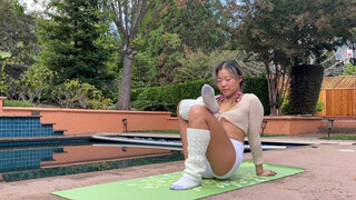 8. Getting Your Day Started With 3-Minute Poolside Yoga