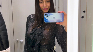 7. Transparent Try on Haul Top with Kira