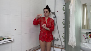 7. Josephine Stali Try on robes see through from 0:24