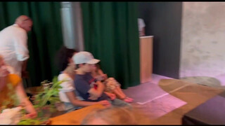 8. Voluptious performance artist disrobing (0:36)