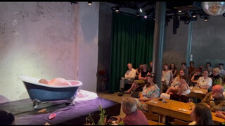 9. Voluptious performance artist disrobing (0:36)