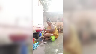 6. Indian shower braless transparent at 18:45