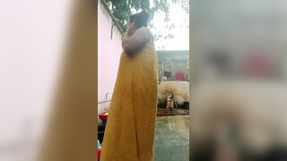 1. Indian shower braless transparent at 18:45