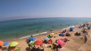 10. At Barcelona beaches noone has their bikini top on