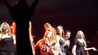 4. Skinny girl gets tits out at Steel Panther gig