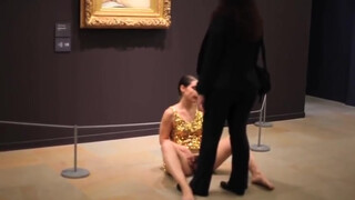 7. Performance Artist Does the Impossible, Shows Up Courbet's "Origin of the World"