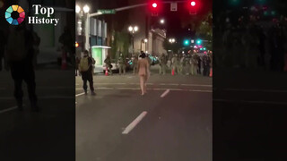 2. Breasts, pits and bush from a protester in Portland (another angle)