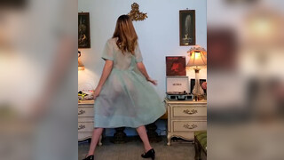 7. Sexy Dance in Sheer Pinup Dress