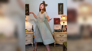 2. Sexy Dance in Sheer Pinup Dress