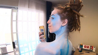 3. Covering Kat's Body with Watercolors