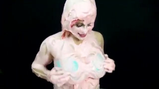 4. Busty Girl Gets Sexy Slimed @ 4:40