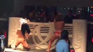 4. 2 Girls Strip Completely Naked On Stage