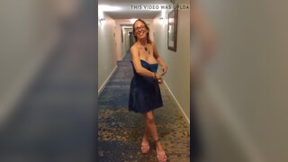 1. Housewife Strips Naked In Hotel Hallway. Tits @ 0:07