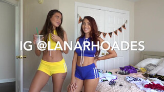 1. Lana rhoades and friend strip naked between outfits change