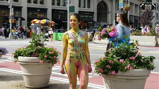 Asian Girl with Body Paint in New York