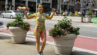 2. Asian Girl with Body Paint in New York